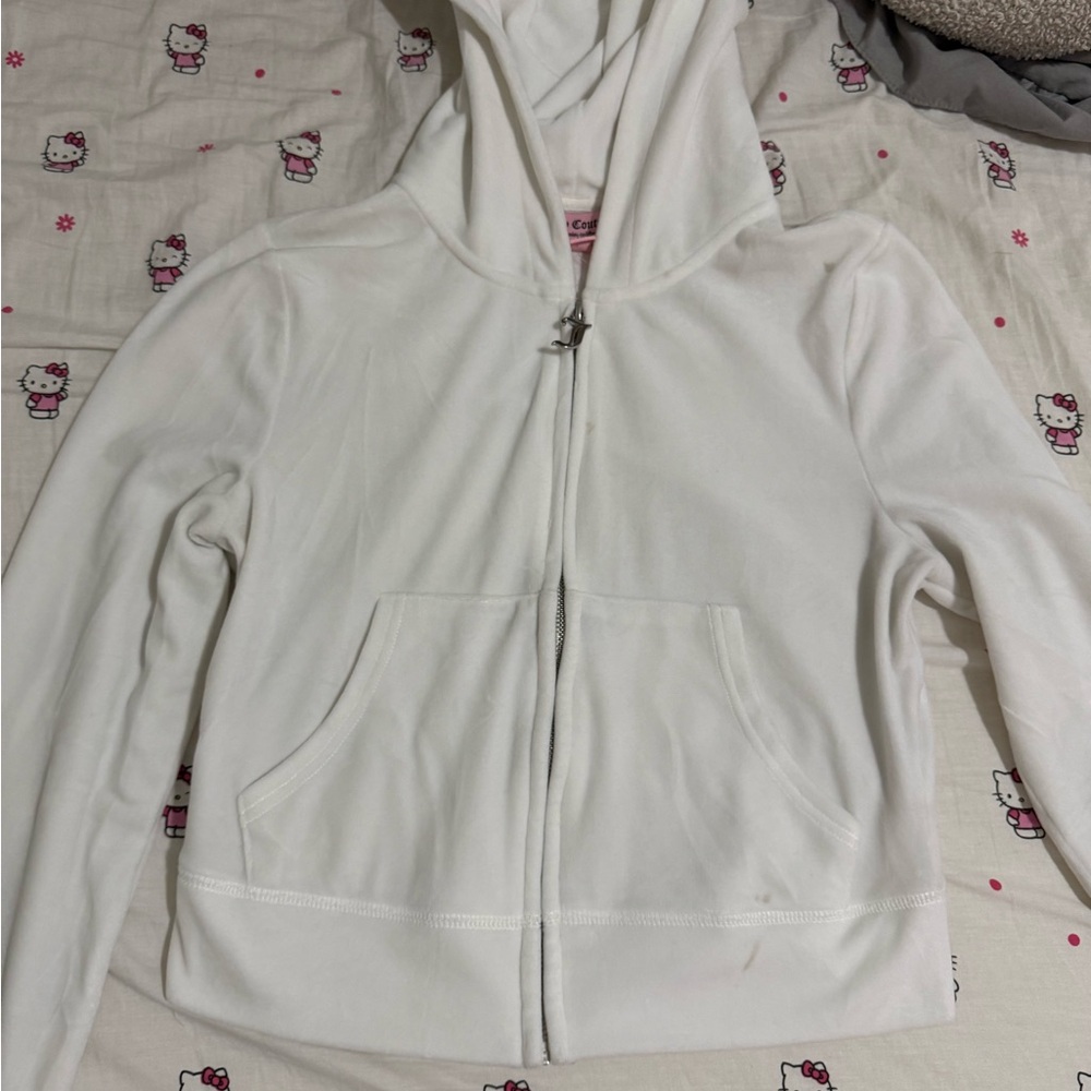 Juicy Couture White Hoodie Jacket